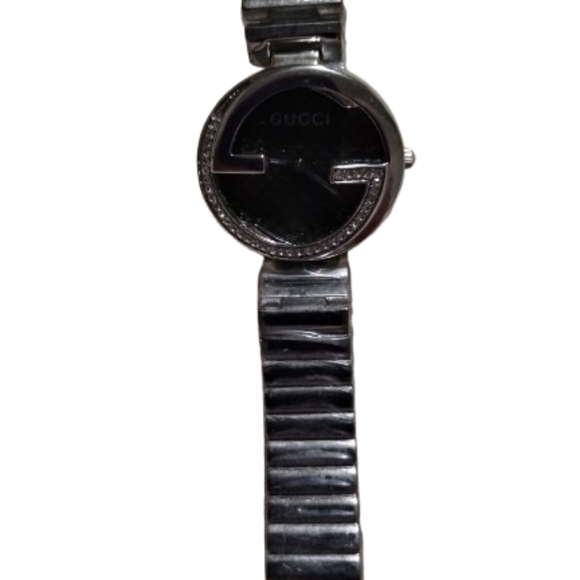 Women's Gucci Watch, Black Bezel, Stones Around Face, Stainless Steel, #1699 #10 - Picture 8 of 16